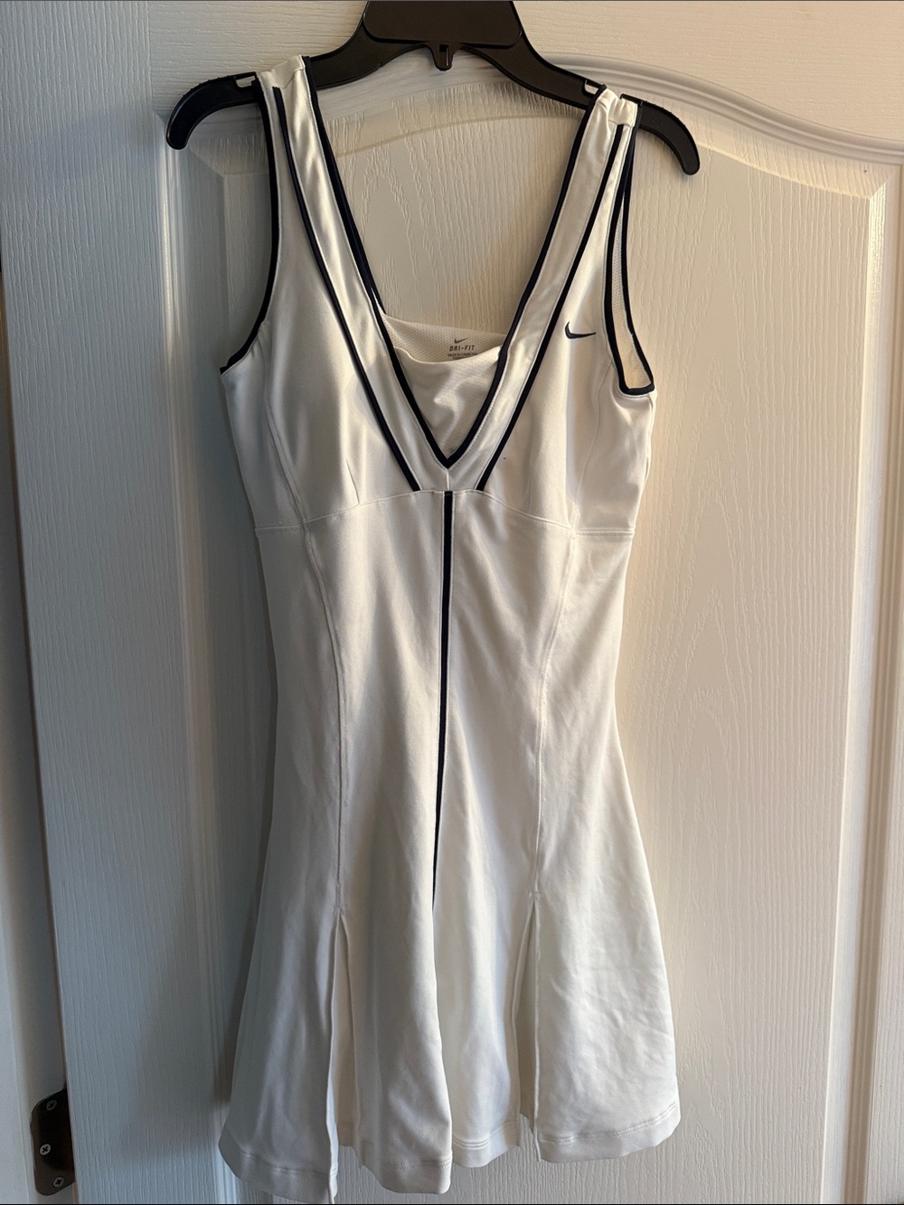 Nike White Tennis Dress with Black Trim